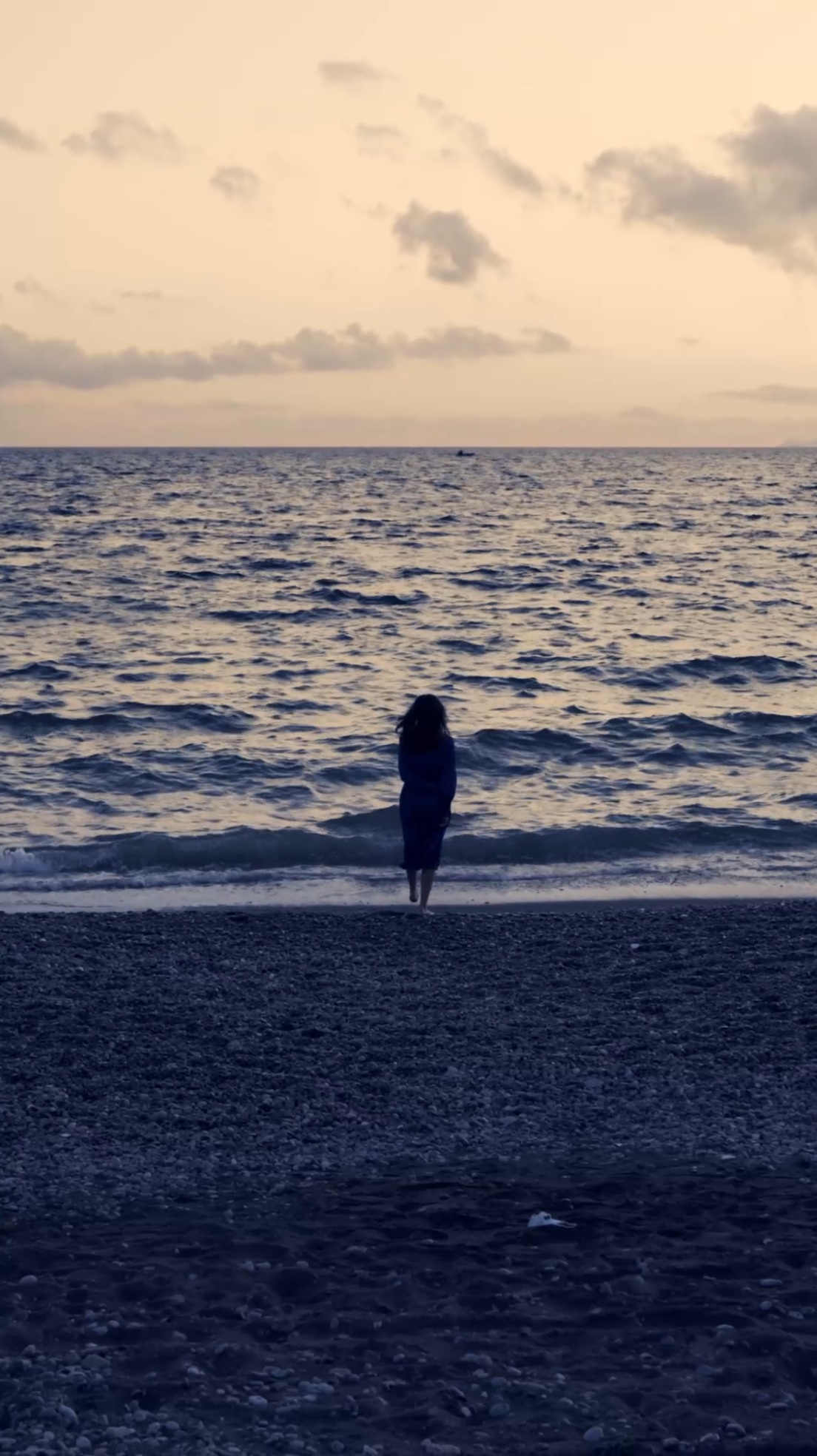 anteprima di video una donna in silouette con dietro il mare